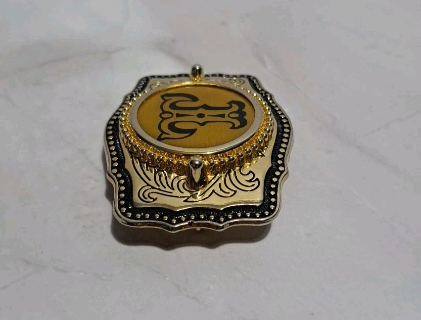 Western Metal Belt Buckle Gold Tone Initial Letter T Cowboy Rodeo Made In USA