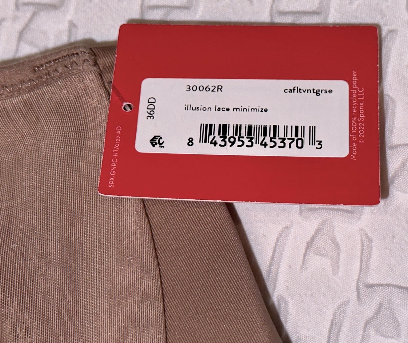 SPANX Illusion Lace Cafe Au Lait Rose Minimizer Underwire Bra 32G 34G 36DD 38DD