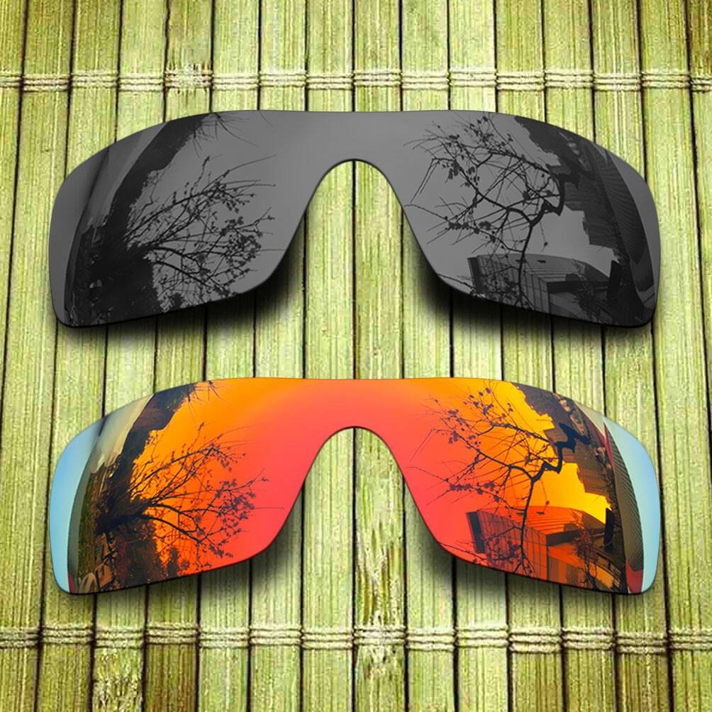US Grey Titanium&Orange Red Replacement Lenses for-Oakley Straightback Polarized