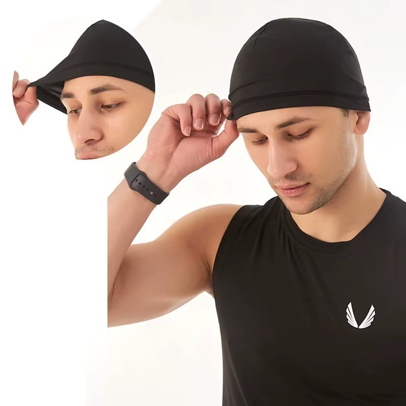 Sweat Wicking Cooling flag Dome Skull Cap Helmet Liner Sport Beanie durag Hat,