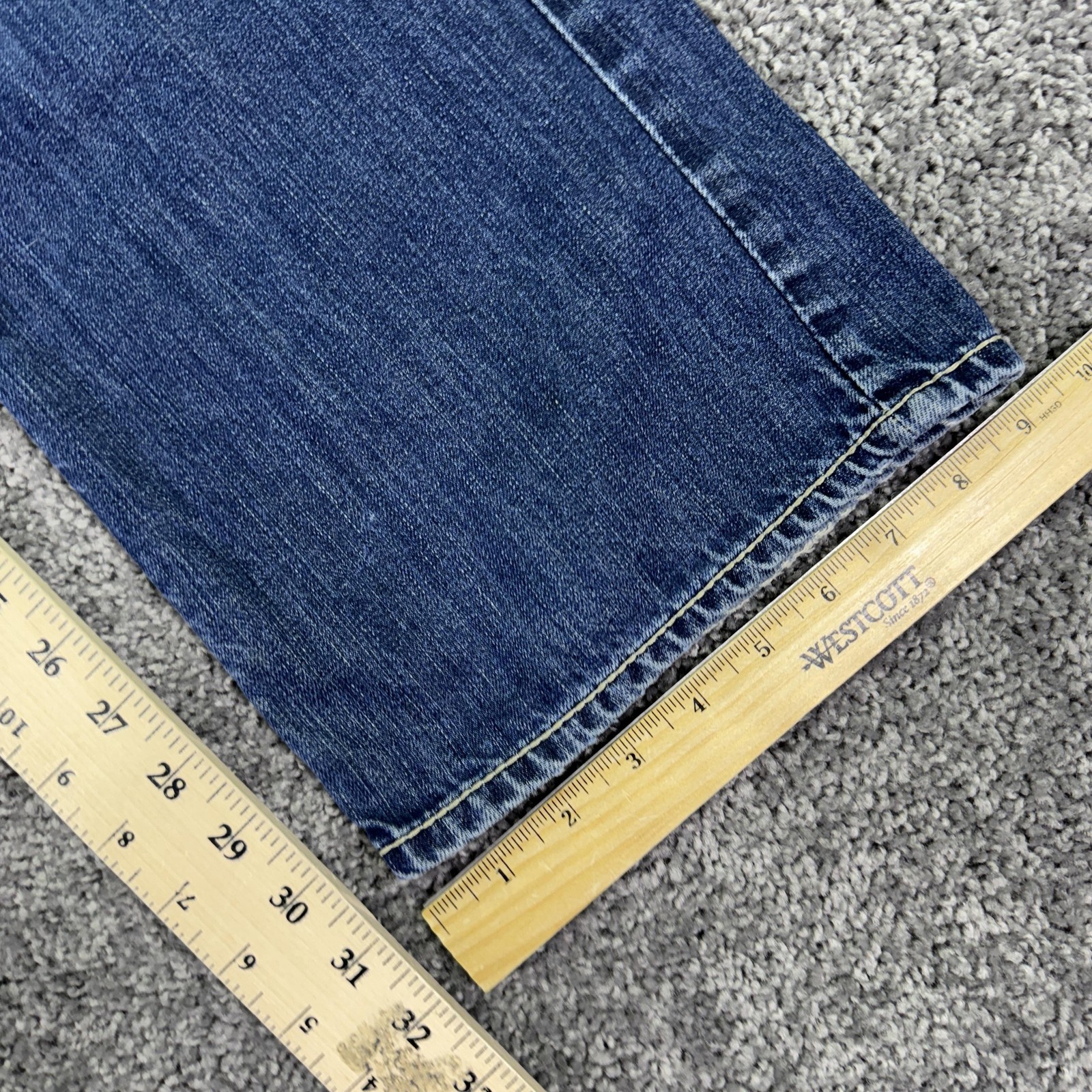 BKE Carter Jeans Mens 33×31 Blue Bootcut Denim Pockets Work Outdoor Logo Casual