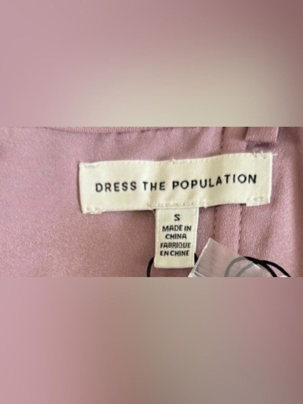 Dress the Population Scarlett Strapless Peplum Mermaid Gown Dusty Lavender S NWT