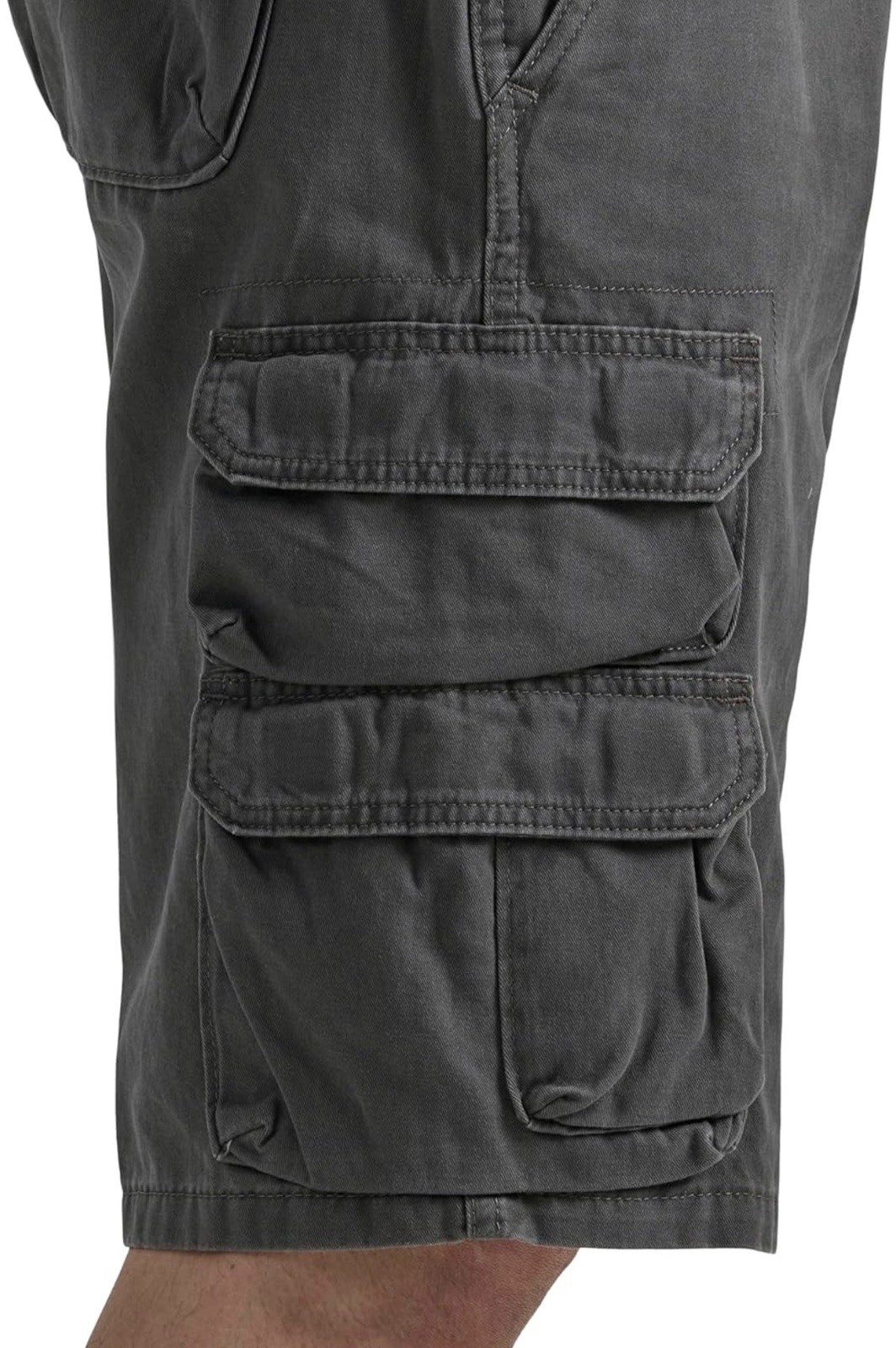 Wrangler Authentics Men’s Premium Twill Cargo Short Anthracite Twill 44 GRAY