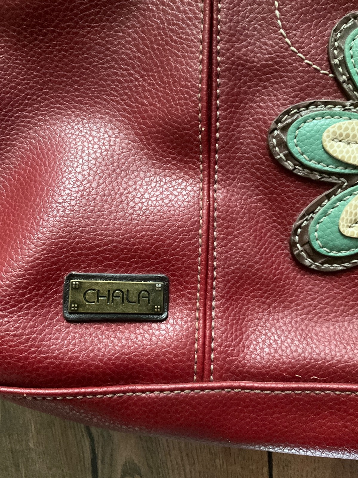 Chala double set Large garnet red Hummingbird Tote Purse/bag / Mini Phone purse