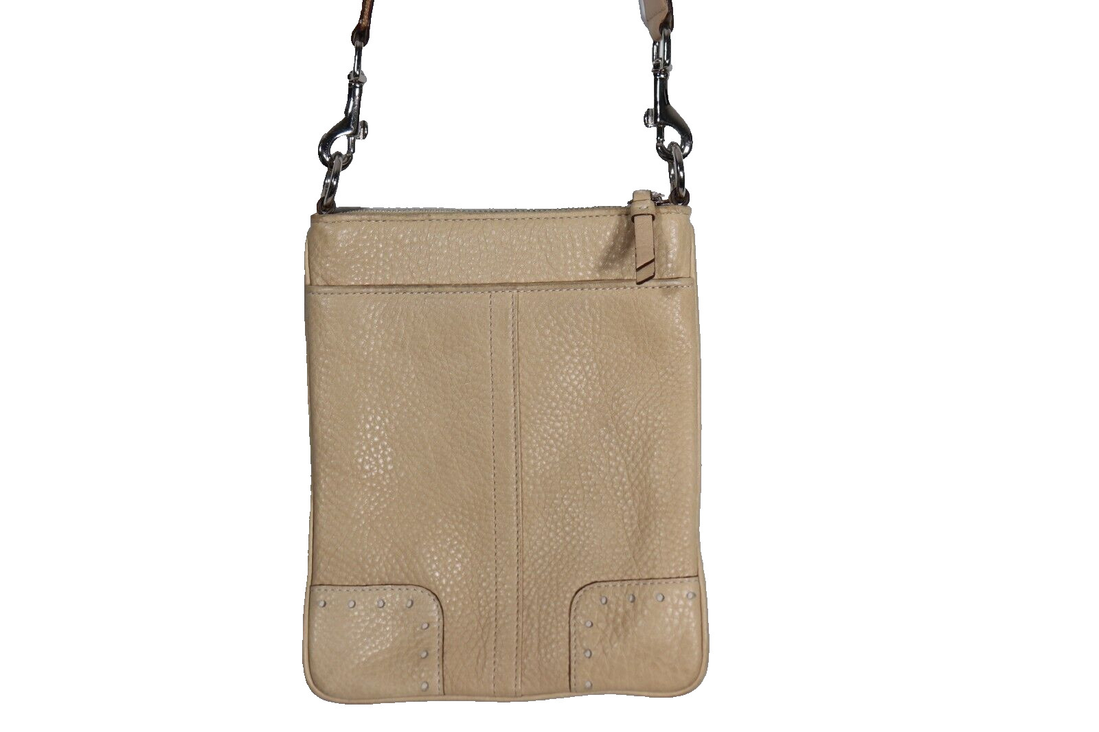 Coach Factory Women’s Small Ivory 9760 Swing Pack Purse Pebbled Cross Body Bag