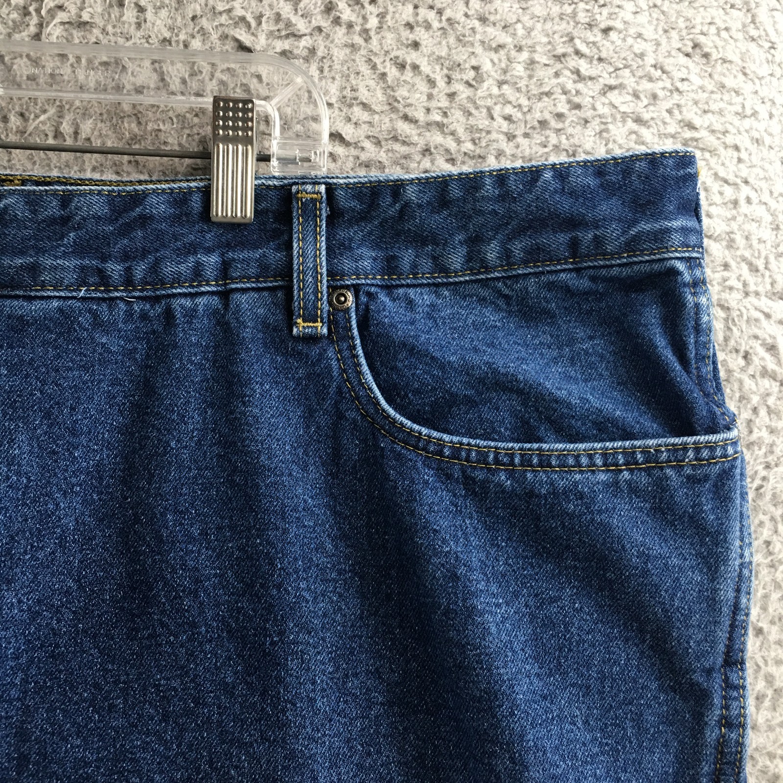 Cabelas Classic Fit Straight Jeans Mens 48/30 (actual 49×28) Blue Denim Mid Rise