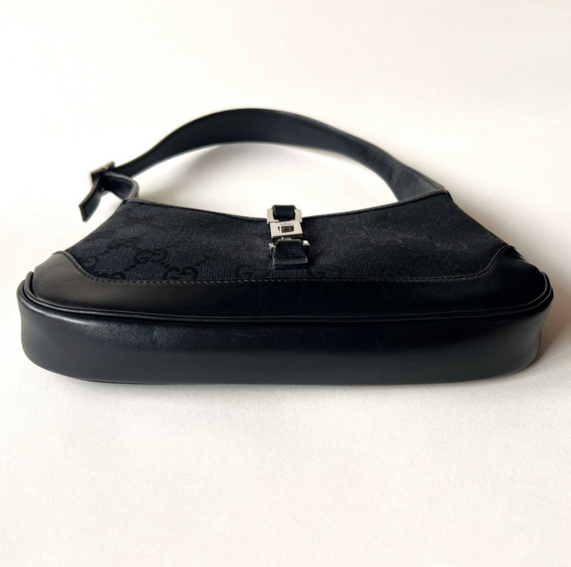 GUCCI by Tom Ford Black GG Monogram Mini Jackie Bag from early 2000s Authentic