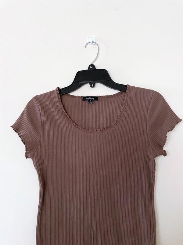 Ambiance Cute brown blouse, Top for summer