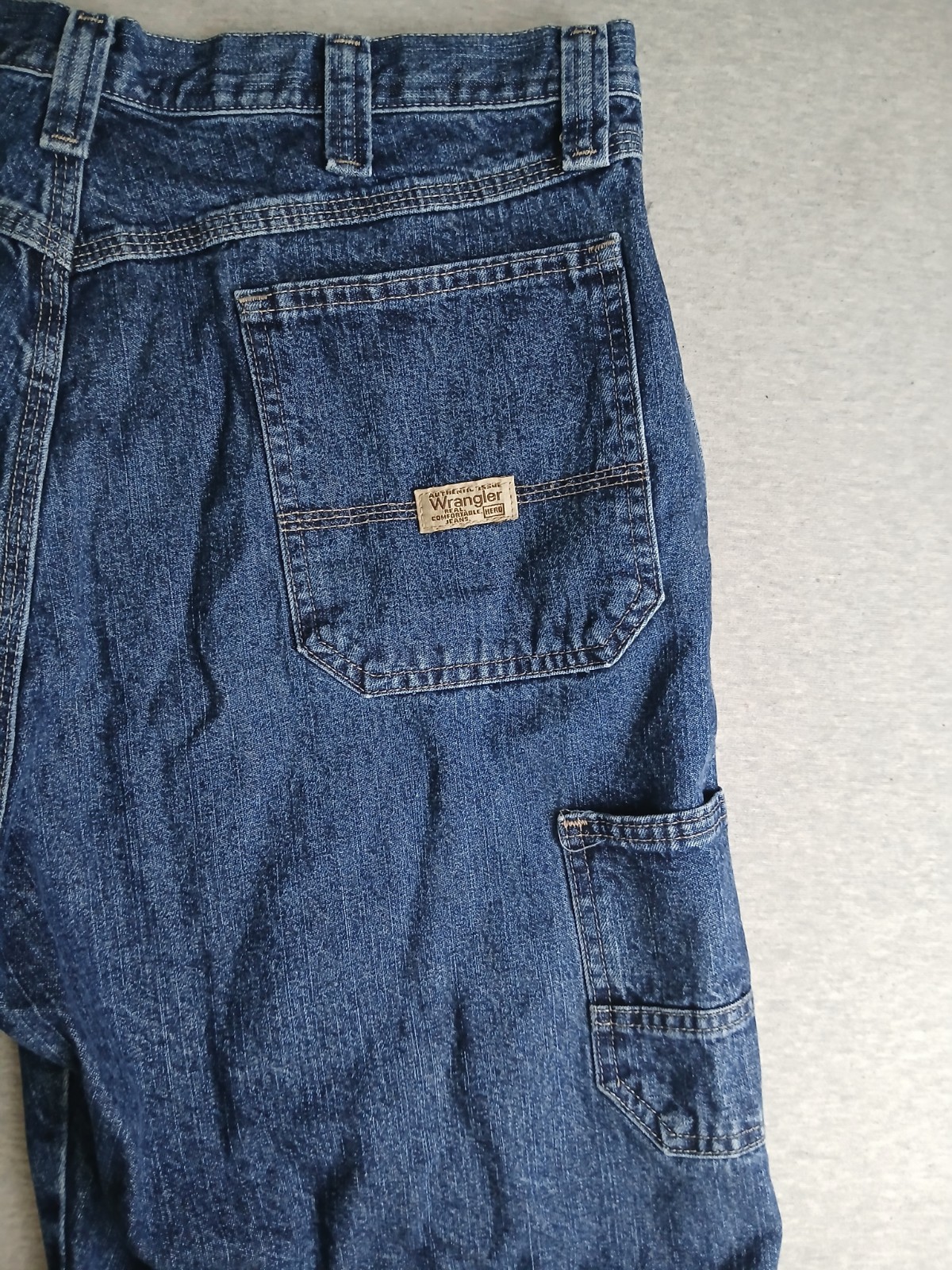 Wrangler Jean Shorts 36 Carpenter Hammer Loop Baggy Jorts 9″ Grunge Y2k