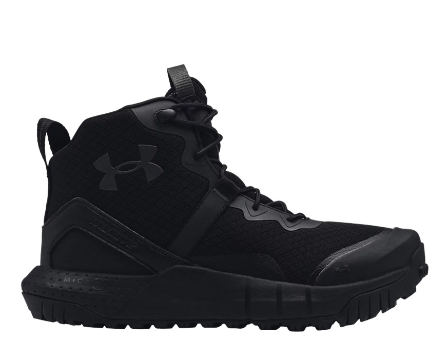 UNDER ARMOUR BLACK MENS TACTICAL BOOTS UA W MICRO G VALSETZ MID 3023742-001