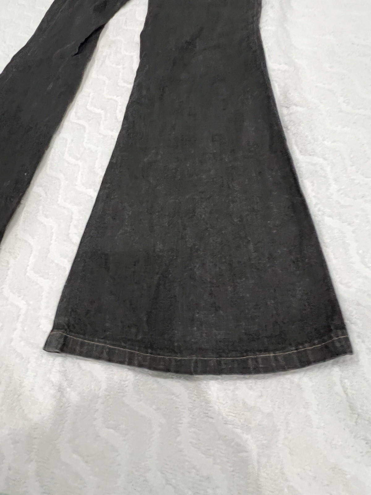 Vintage Women Gucci by Tom Ford Size 38 Wide Leg Boot Cut Flared Jeans Dark Gray