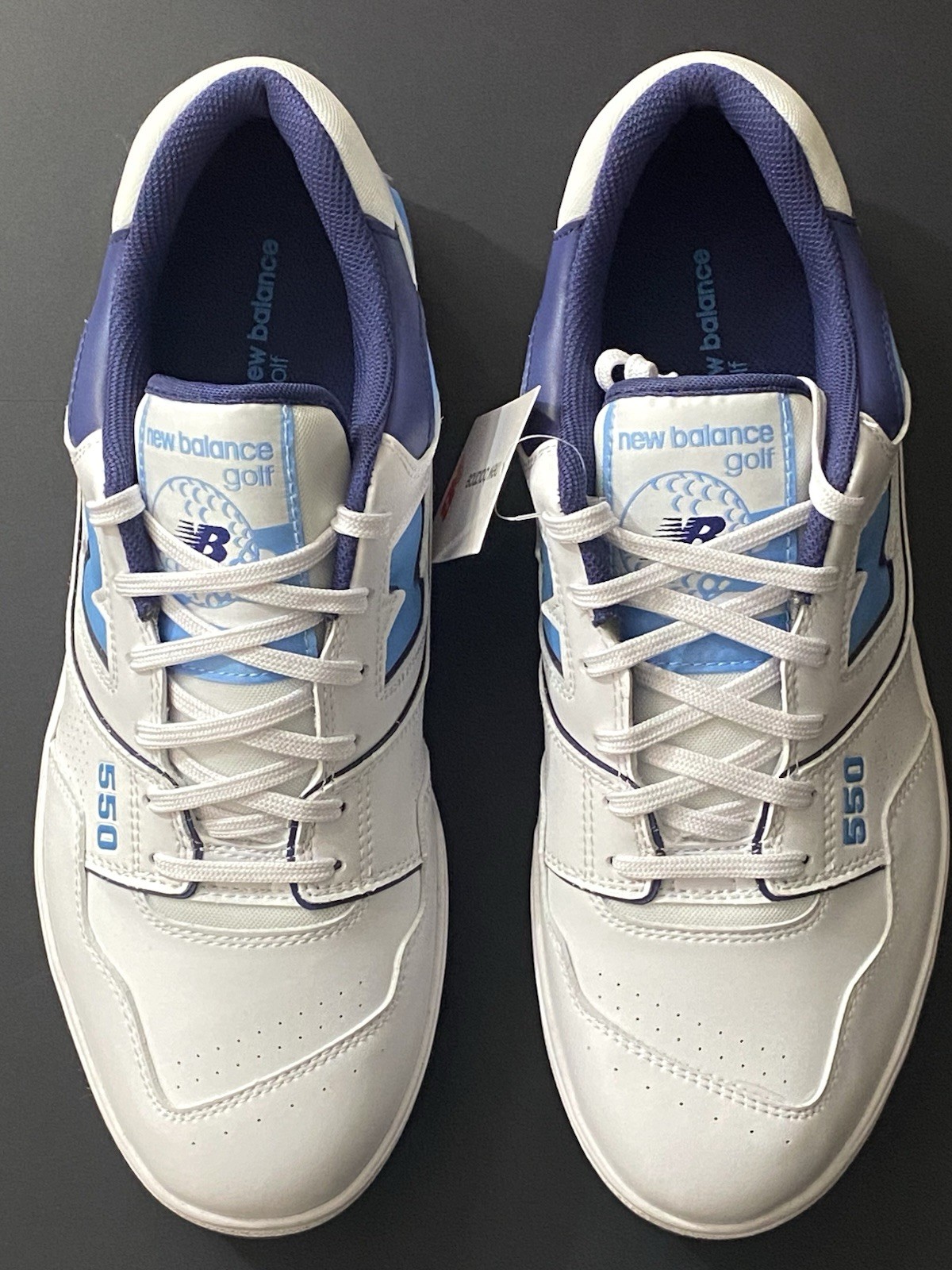 New Balance 550 UNC White University Blue Men’s Size 8 D Medium 550 SL Golf