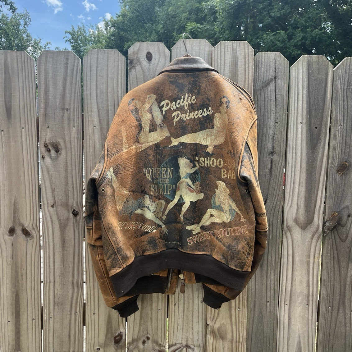 Vintage Brown Bomber Jacket Avirex Leather