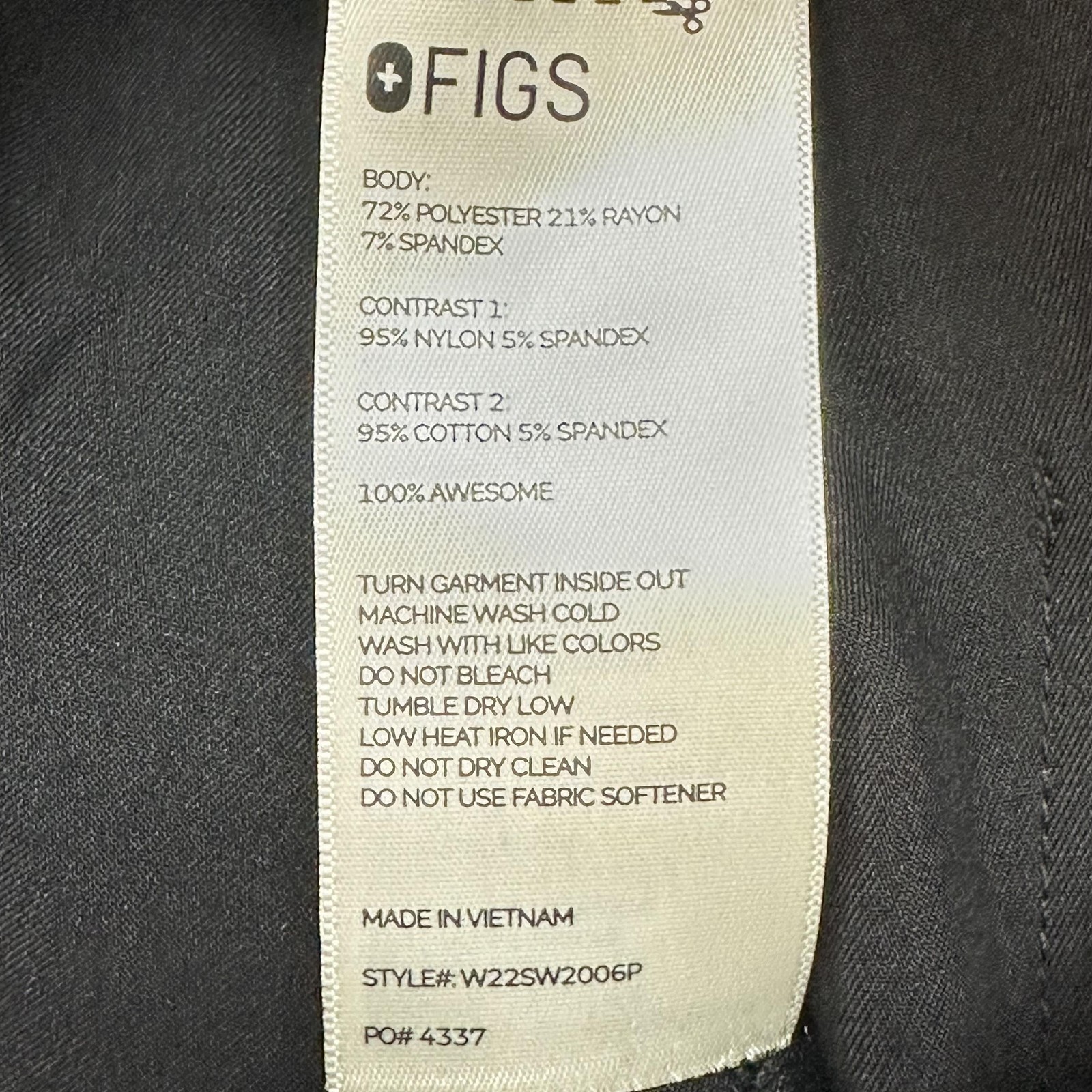 FIGS Maternity Jogger Pants Womens XS Black Cargo Scrub W22SW2006P Pockets
