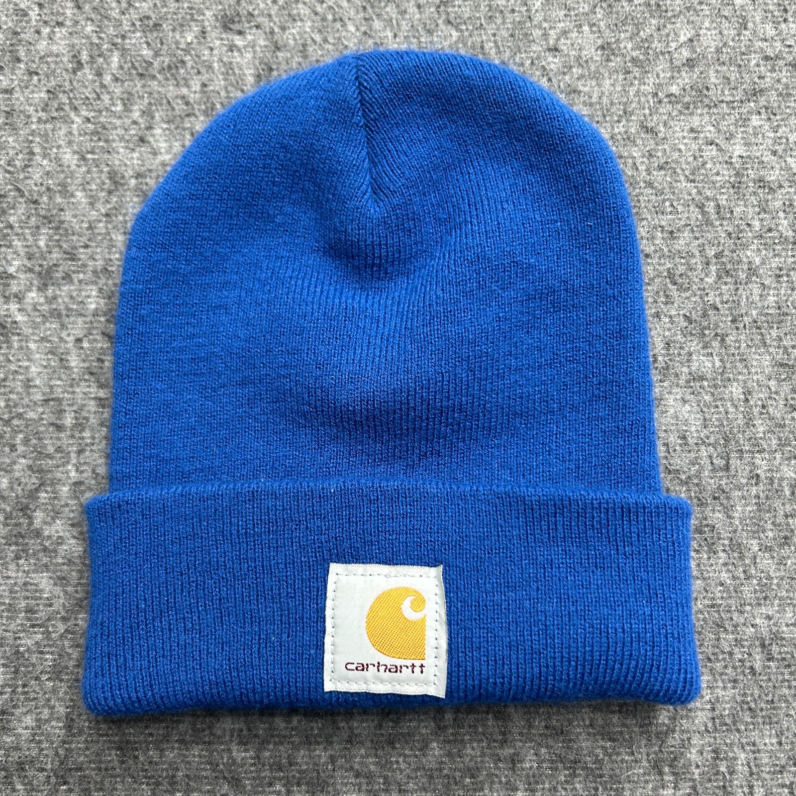 Carhartt Royal Blue Beanie A18 H75 Workwear Patch Logo