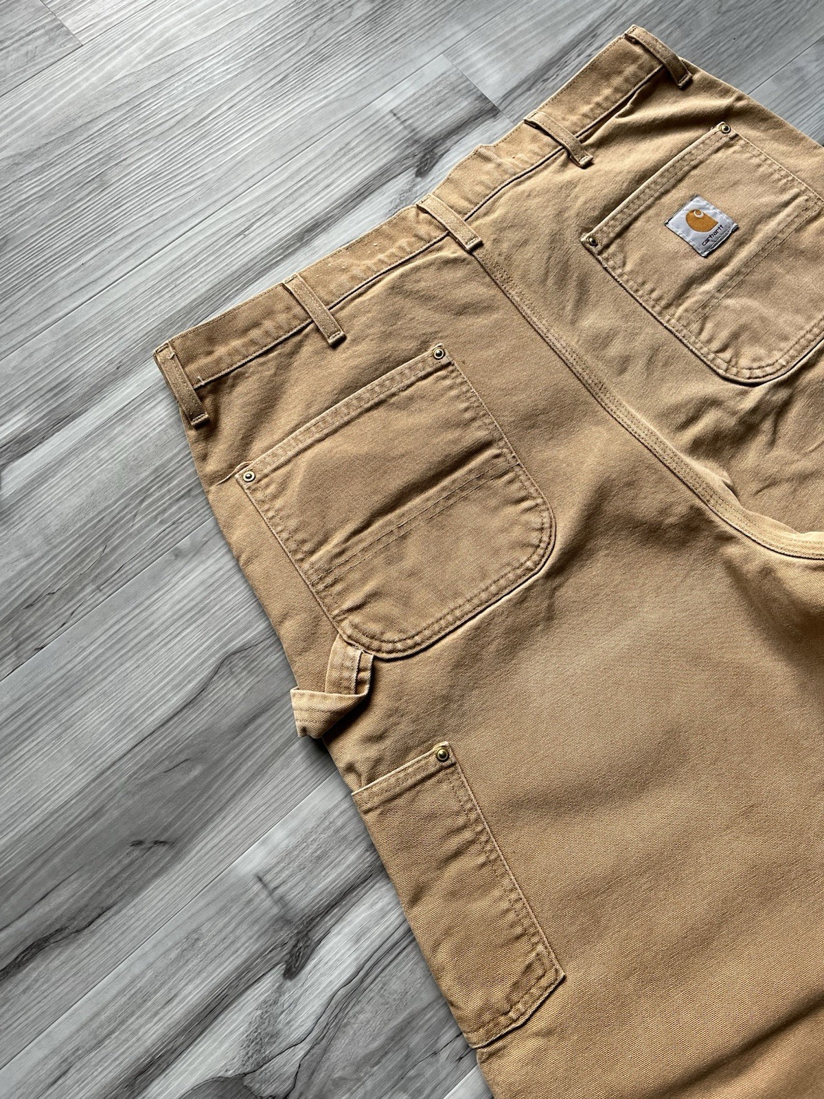 Vintage 1999 Carhartt B01 BRN Double Knee Carpenter Pants – 39×31 FADED