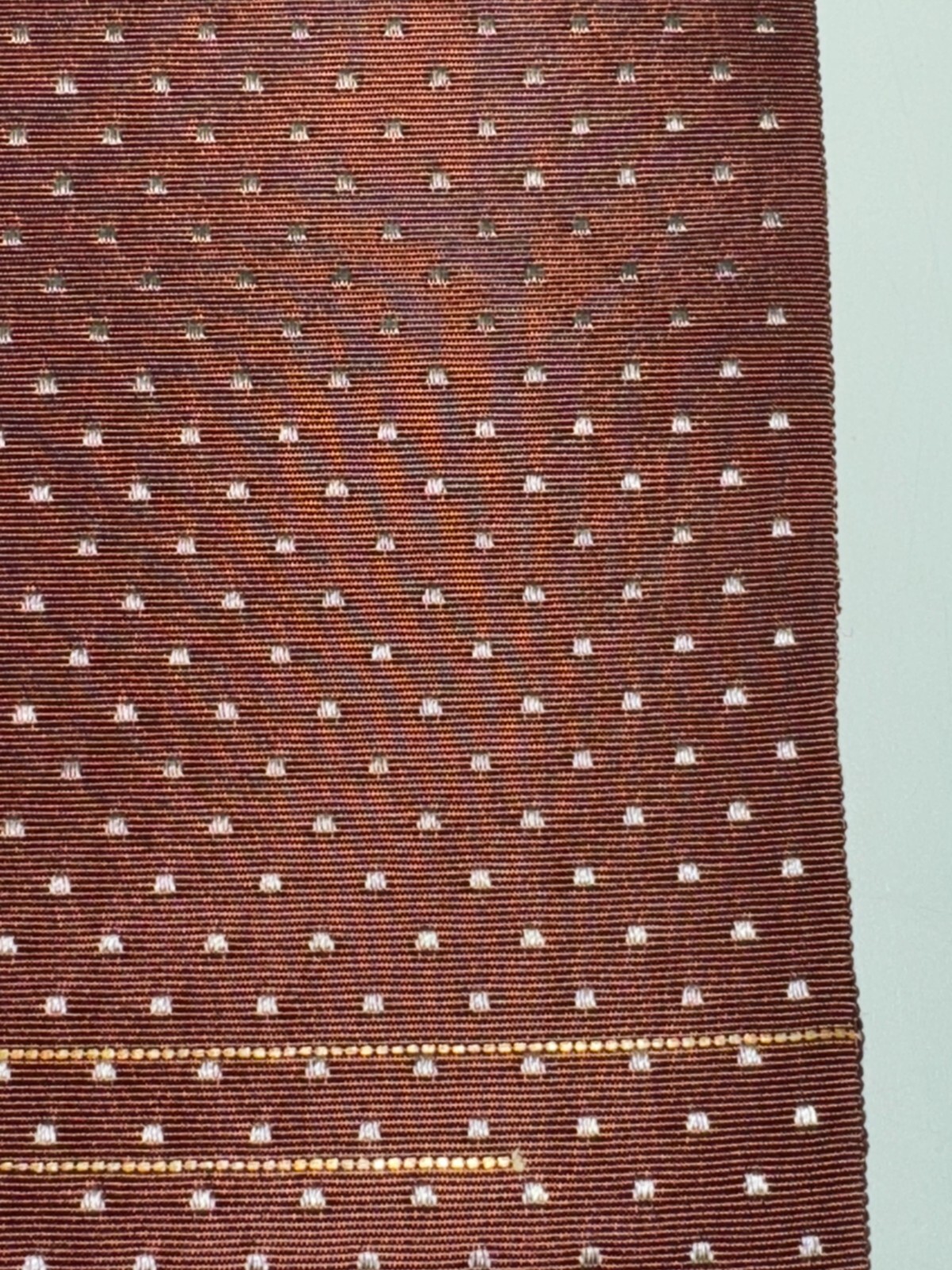 Japanese Vintage Kimono BOLT FABRIC cloth Silk brown Cut Sales 35.4×11.4in