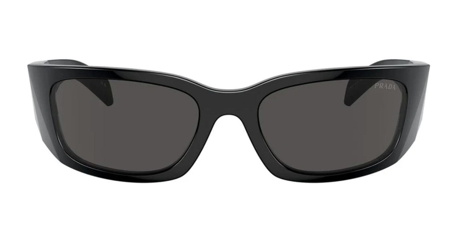 Prada Symbole PR A14S 1AB5S0 Geometric Sunglasses in Black /Gray Lens 100% UV