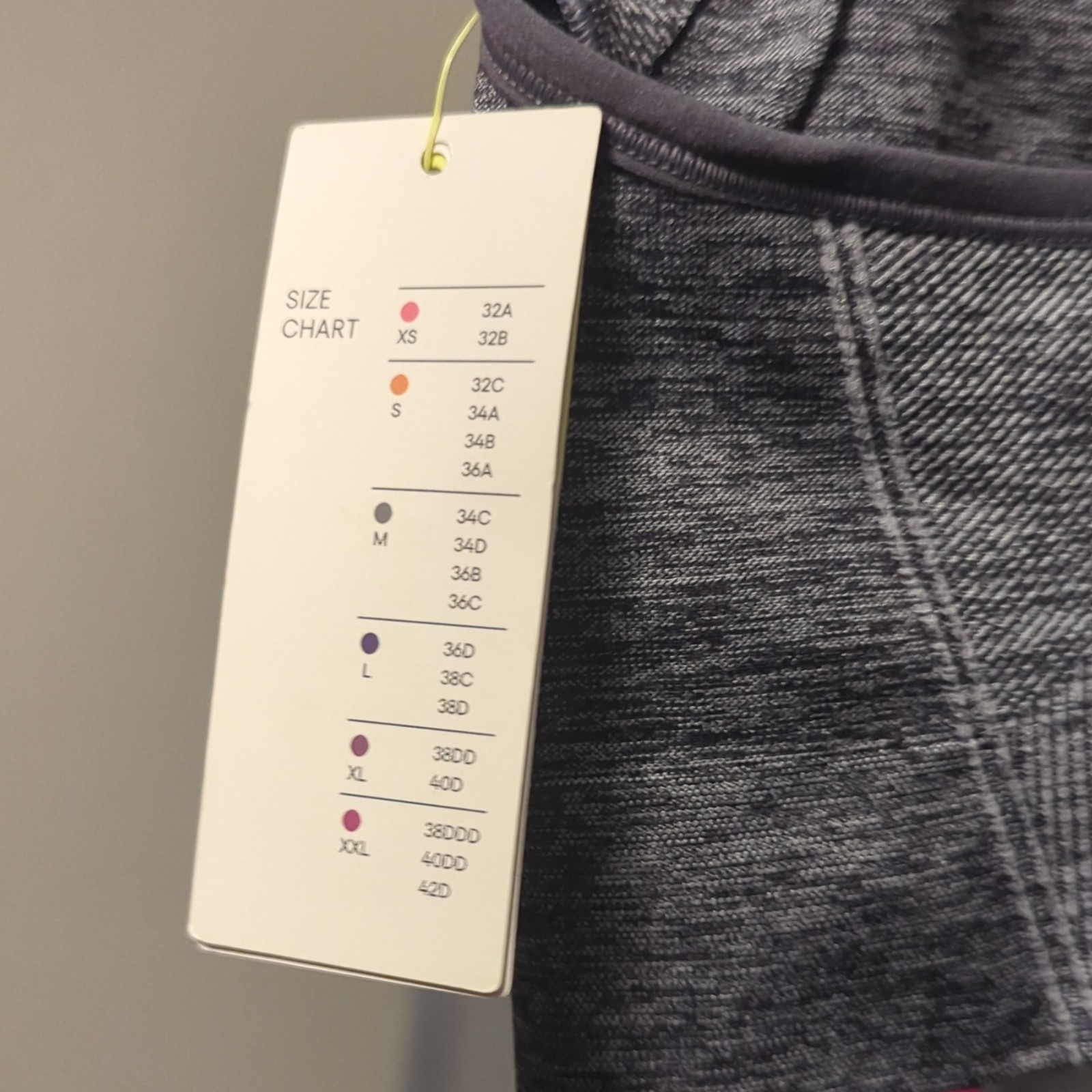 All in Motion Medium Support Seamless Racerback Sports Bra Gray Heather M