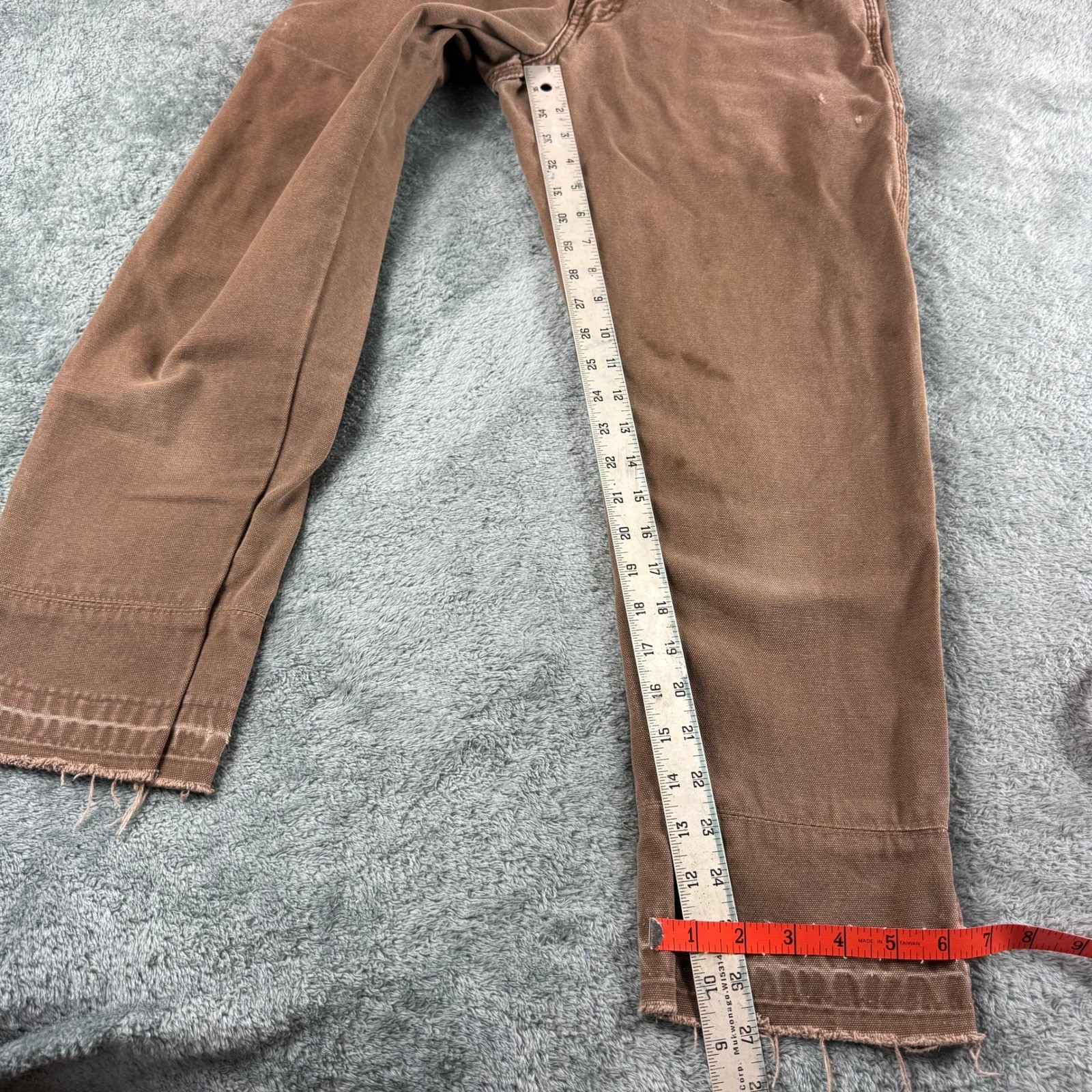 United Tokyo Brown Canvas Work Pants Made in Japan Distressed Raw Hem Size 1