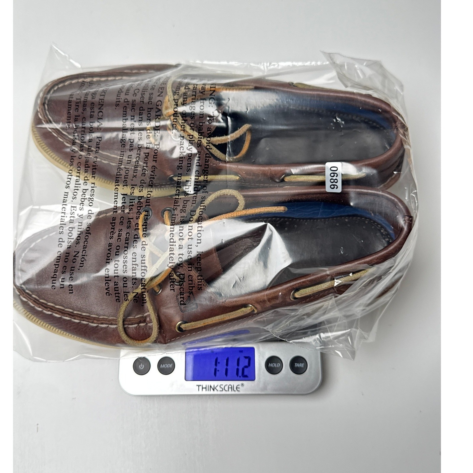 Sperry Top-Sider Mens 10M Authentic Original Brown Leather Boat Shoes 0195115