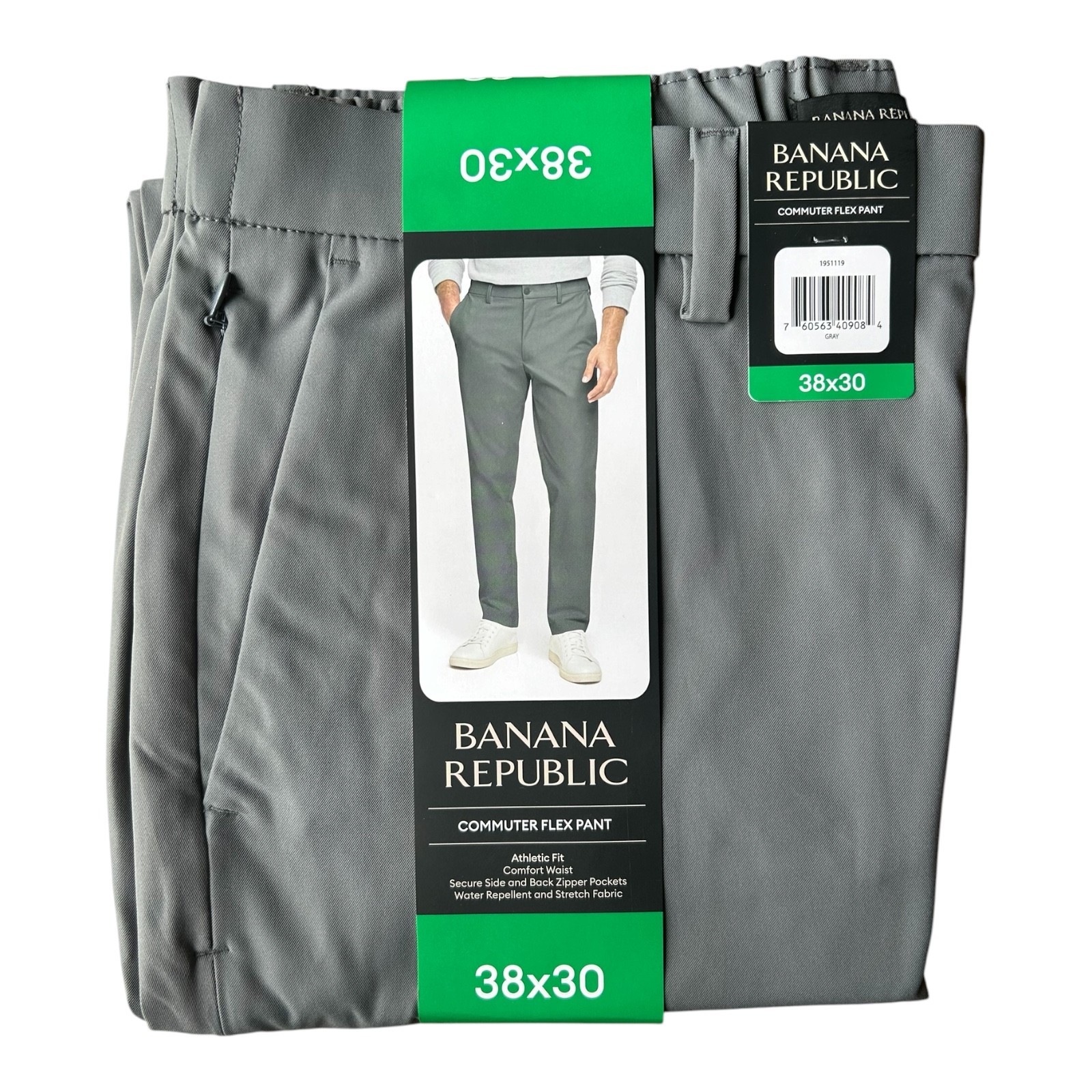Banana Republic Men’s Commuter Flex Pant Gray Size 38×30