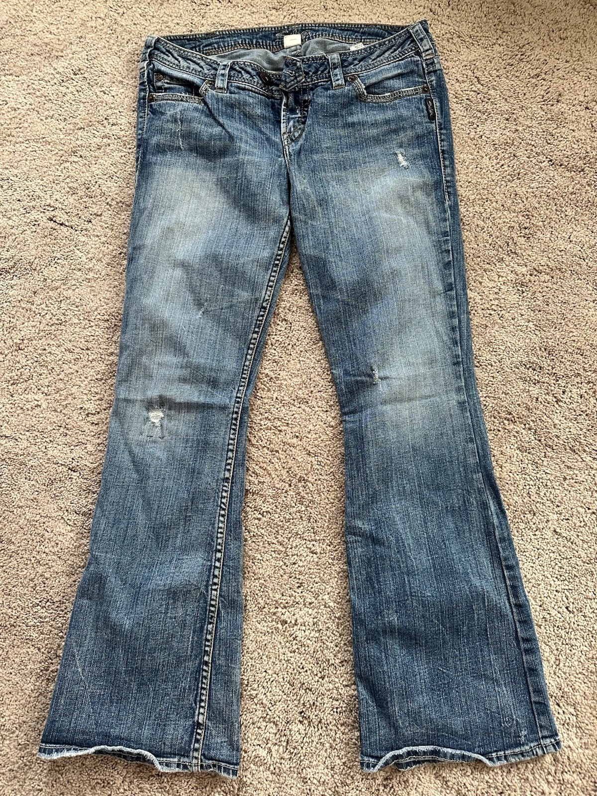 Silver Jeans Women’s Bootcut Medium Wash Blue Denim Stretch 5-Pocket Jeans