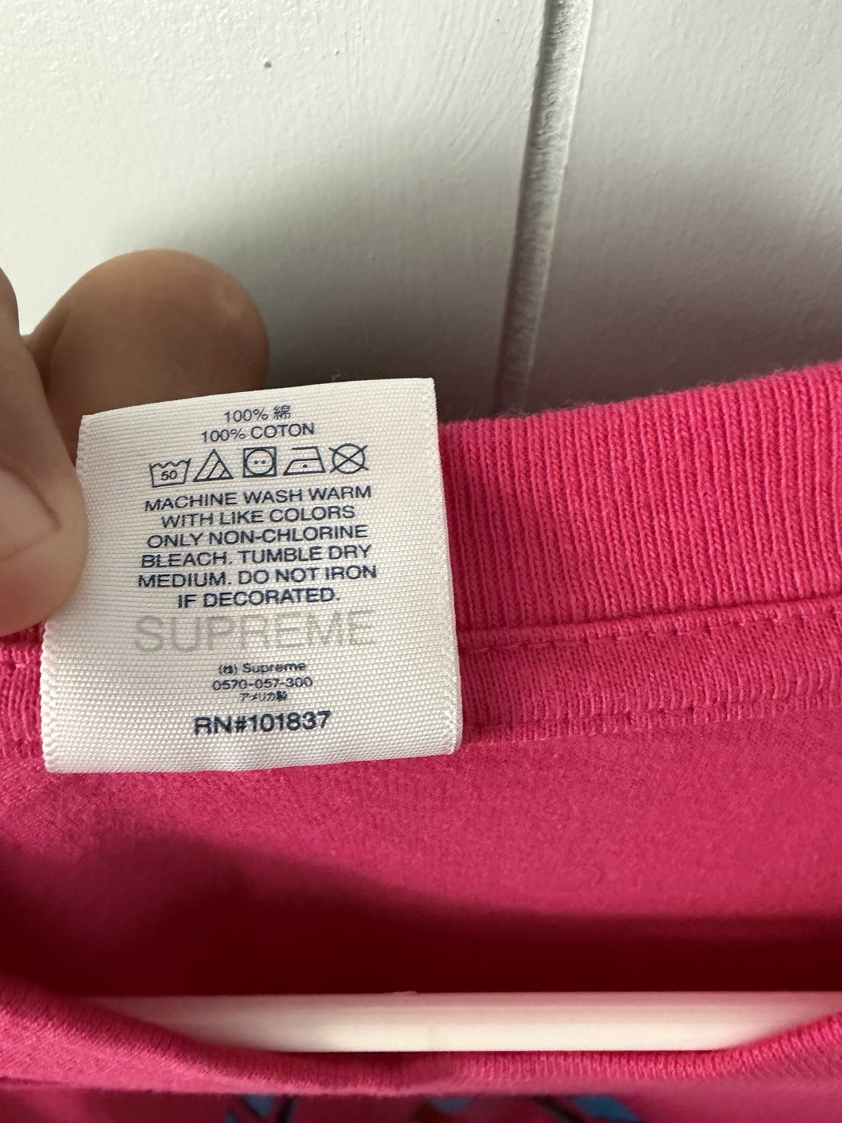 Supreme x Thrasher Pink Graphic Logo Tee Men’s L Crew Neck, Short Sleeve