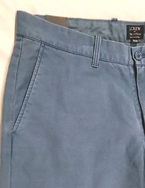 J. Crew The Sutton Men’s Chino Pants*Blue*Size 32×34*Slim Fit*New With Tags