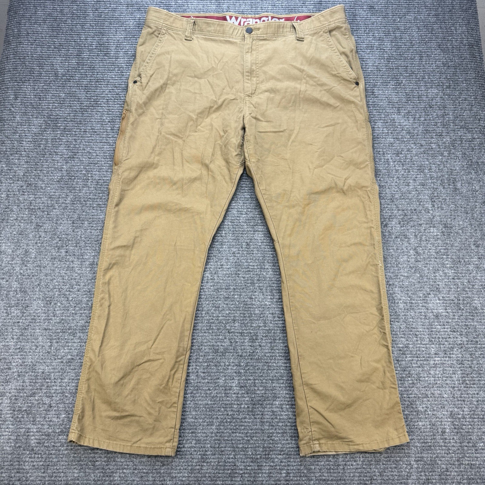 Wrangler Outdoor Rugged Utility Pants Mens 40×30 Brown Elastic Waist Cargo