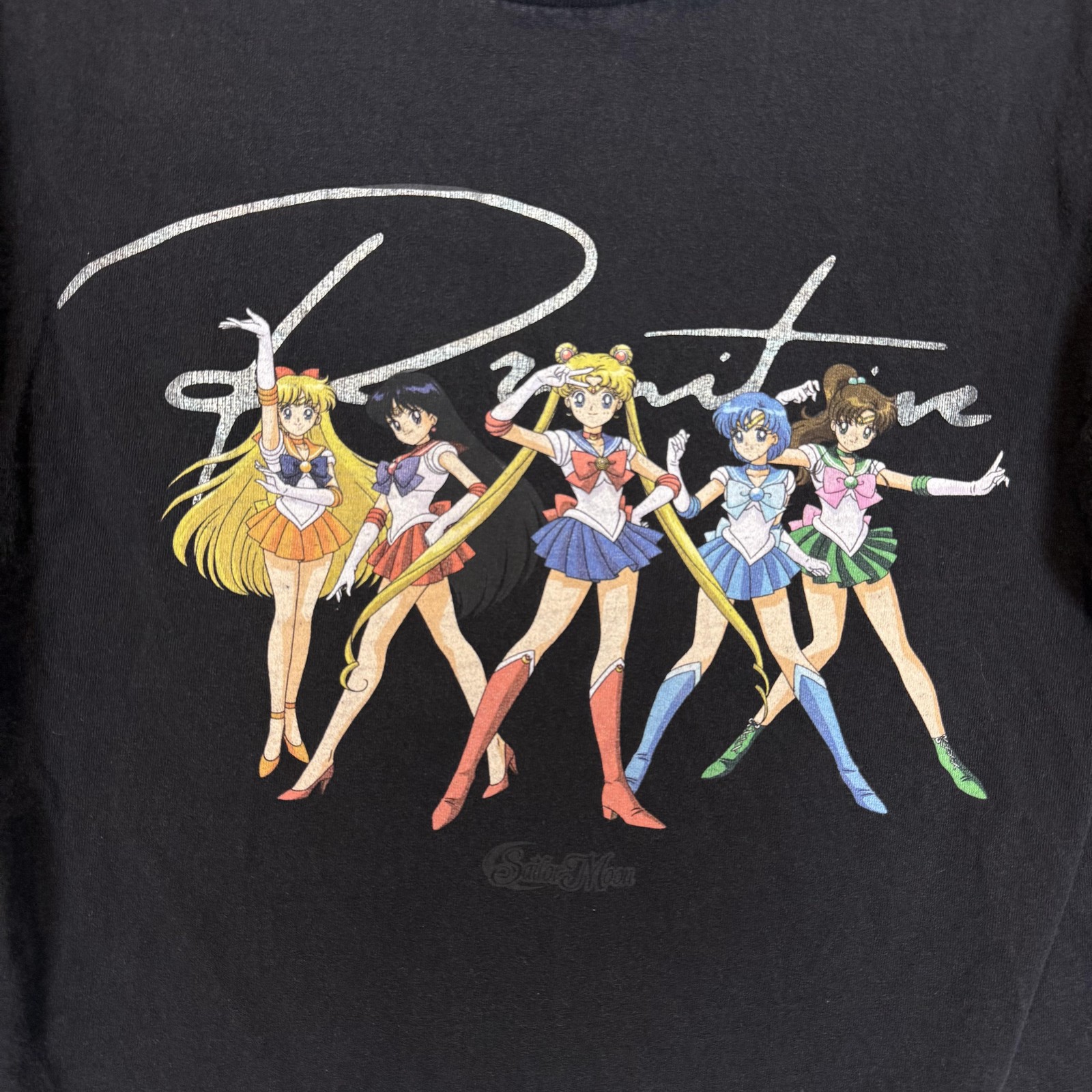 Primitive Shirt Mens Medium Black Sailor Moon Graphic Anime Tee Skateboarding
