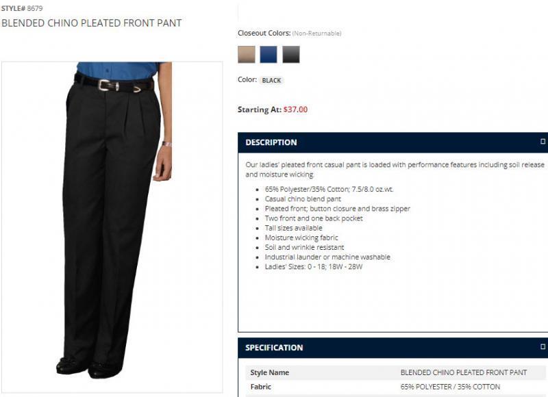 Womens Pants Edwards 8639 Black Navy Khaki 0 2 4 6 8 10 12 14 16 18 20 22 24 26
