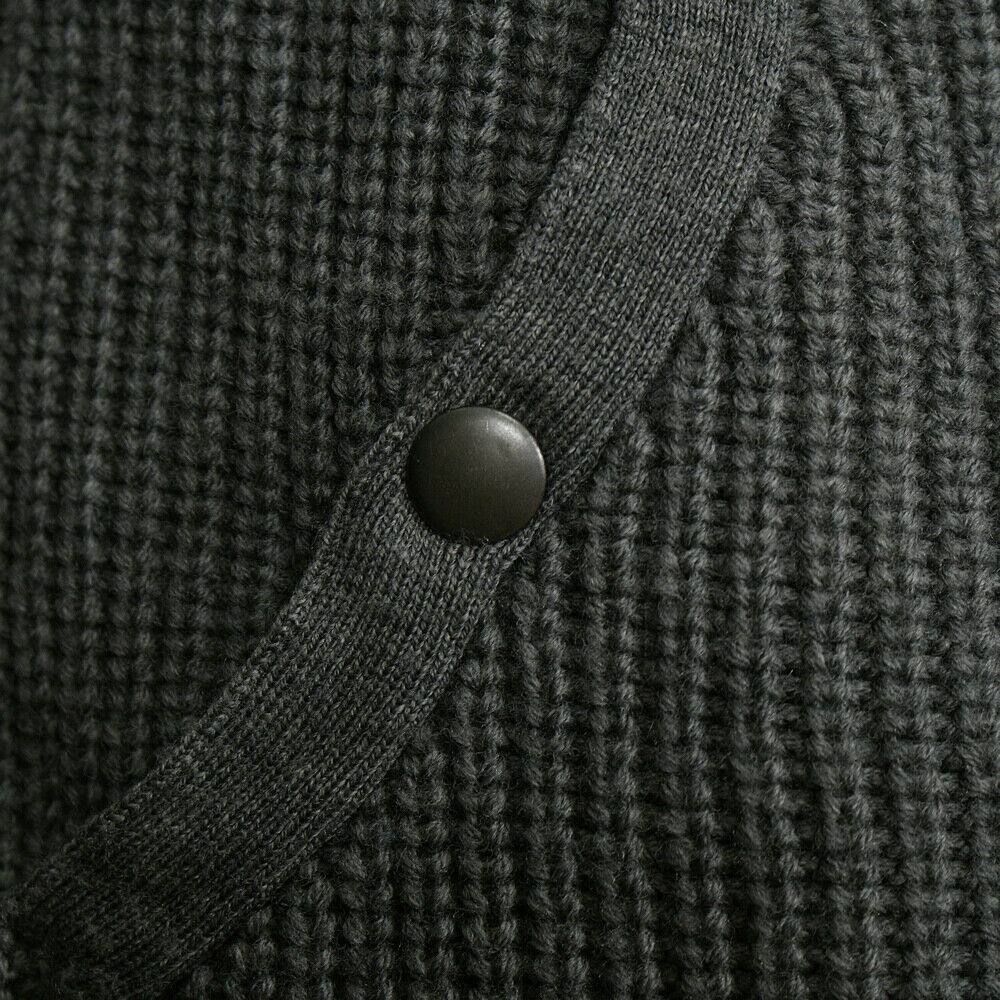 EILEEN FISHER Ash Gray Linear Merino Wool Rib Jacket S