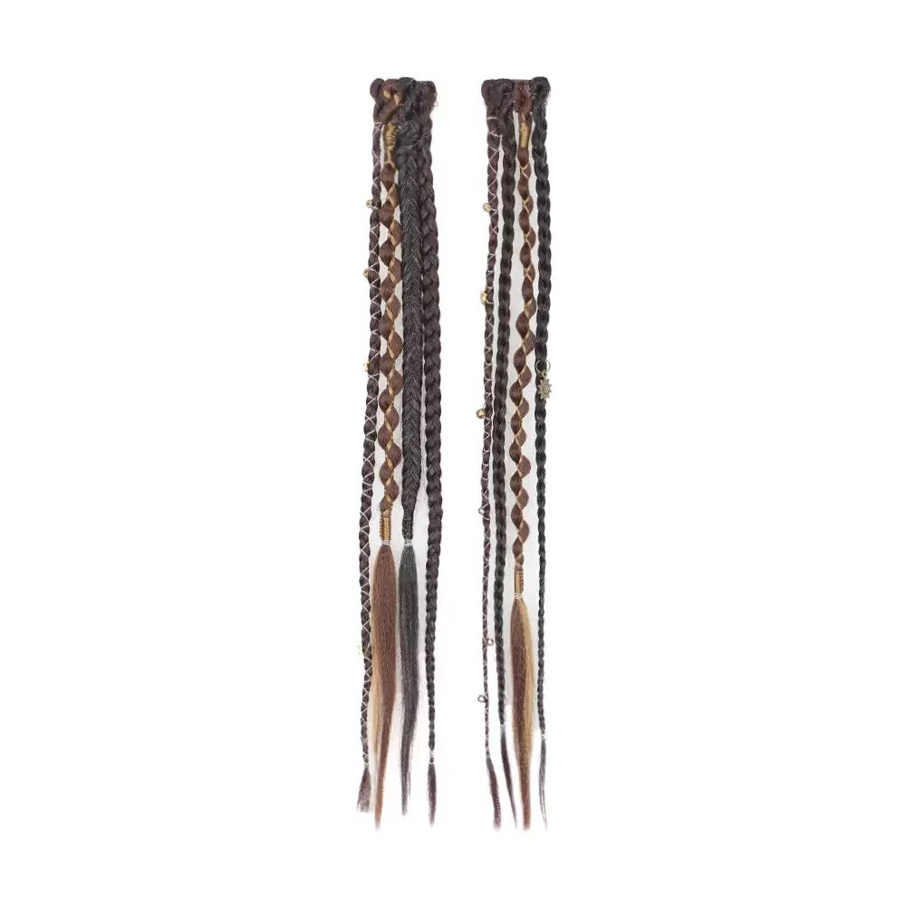 New! A pair(2 sets) Boxing Braid Synthetic Hair Bohemian Extension Clip in