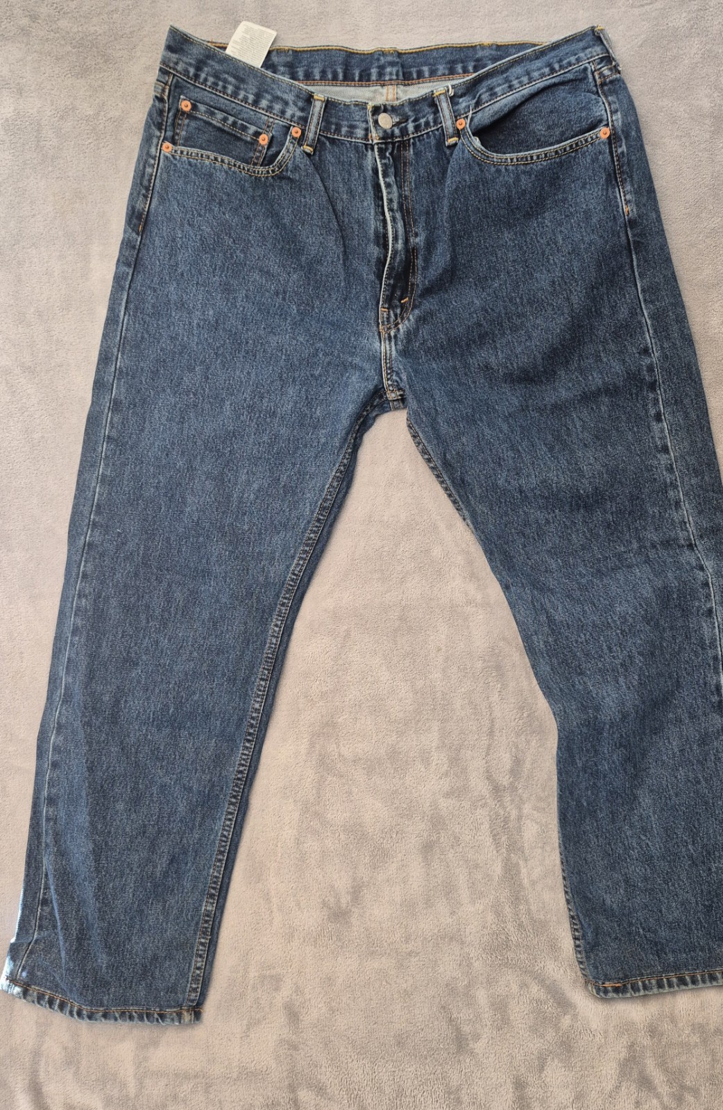 Levi’s Straight Blue Denim Jeans Zip Button Medium Wash 5-Pocket Solid Classic