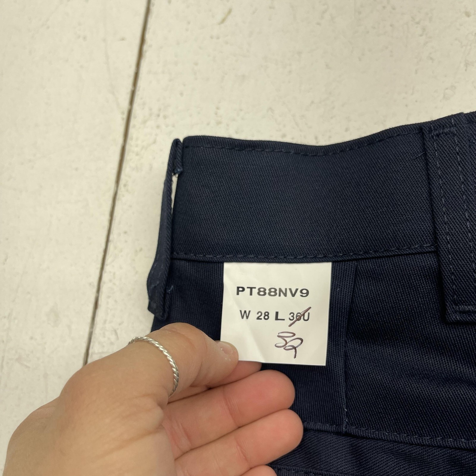 Red Kap Pants Mens 28×32 Navy Industrial Cargo Workwear Pocket Twill PT88NV9
