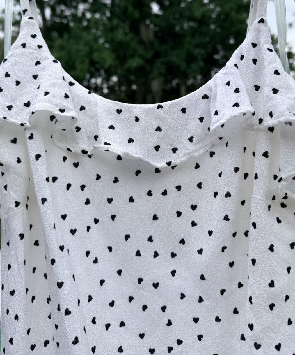 American Eagle Outfitter Maxi Women’s Dress White/Black Polka Dot Size Small