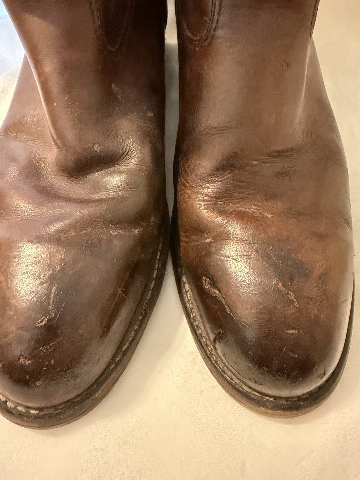 Wolverine Mens Slip & Oil Resistant Brown Leather Work Boots Size 12