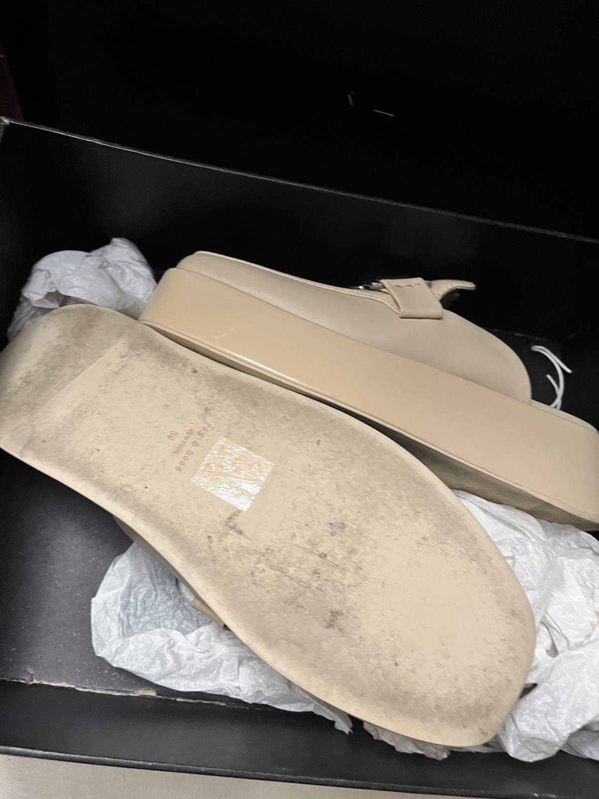 Rag And Bone Leather platform mules with silver chain link