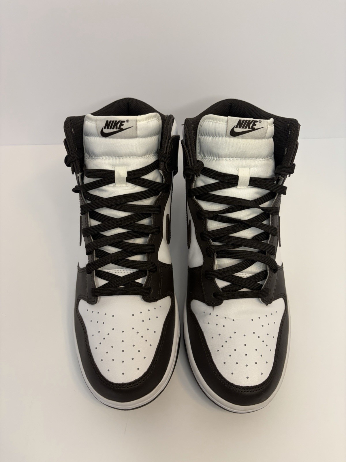 Nike Dunk High Retro High Top Colorblock Brown/White Lace Up Rubber XQ046FM0JB
