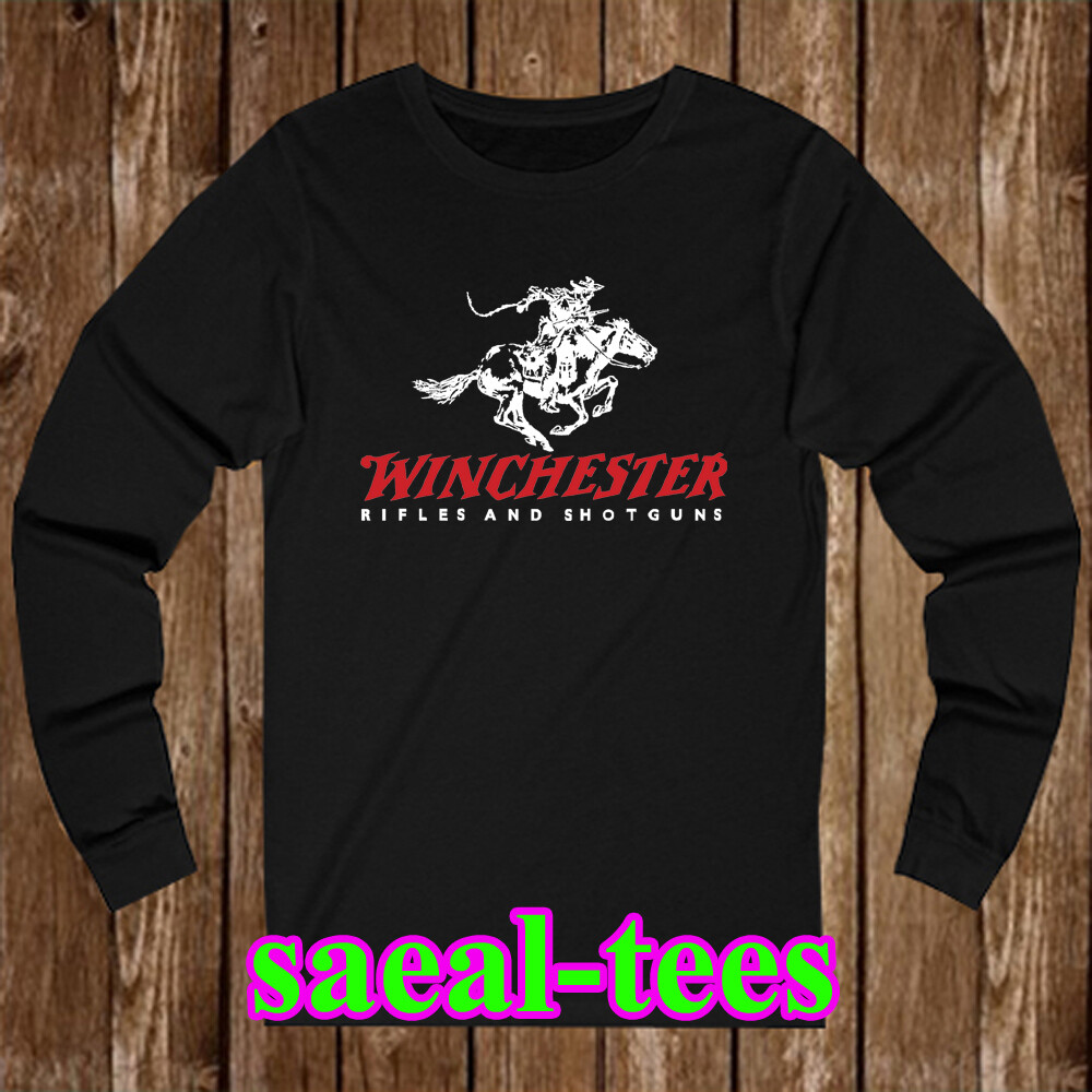 Winchester Firearms Long Sleeve Black T-Shirt Size S-2XL