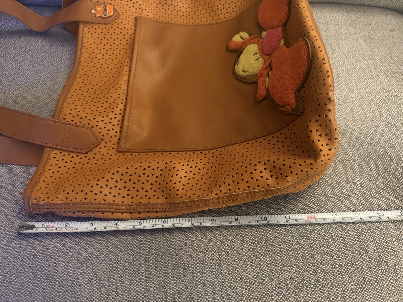Disney Tigger Perforated Tote – Winnie The Pooh PVC Polyester 13”x 10” w/ Charm