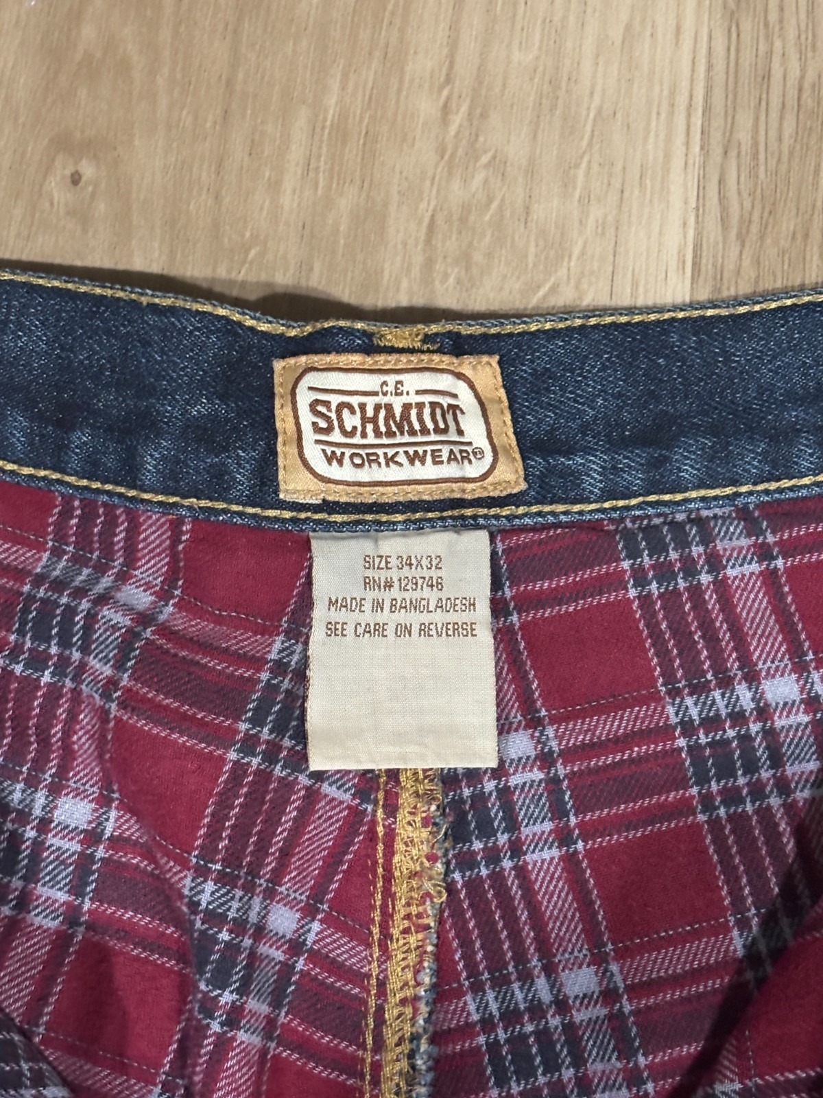 Insulated – FLANNEL LINED – SCHMIDT Denim Jeans Men’s Workwear Jeans 34″ x 32″
