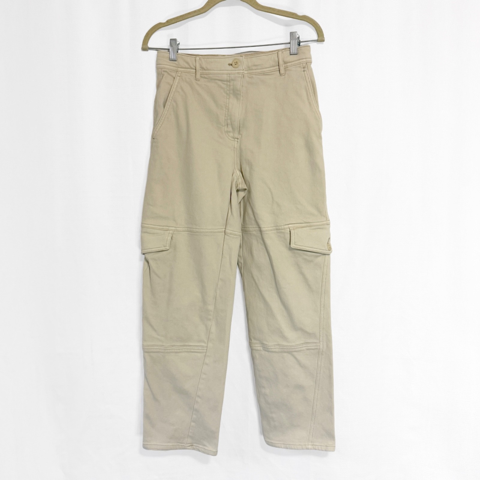 Aritzia Wilfred Free High Rise Straight Leg Khaki Cargo Pants Size 4