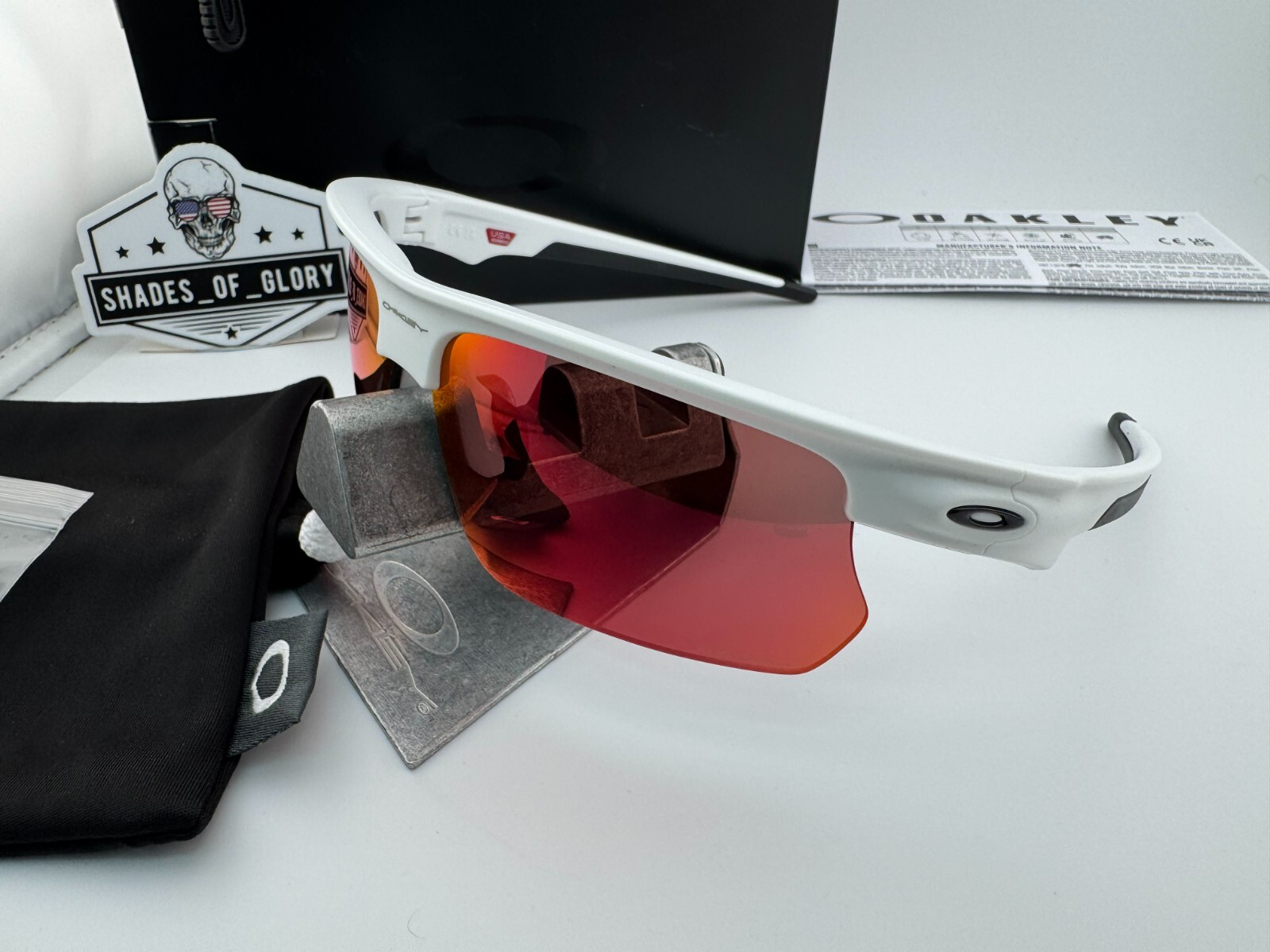 OAKLEY BISPHAERA MATTE WHITE WITH PRIZM FIELD SUNGLASSES OO9400-10 AUTHENTIC NEW