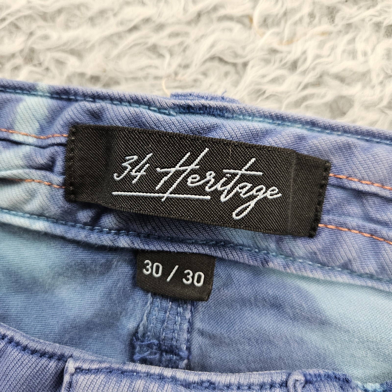 34 Heritage Jeans 30×30 (fits 30×29) Tie Dye Stretch Mid Rise Straight