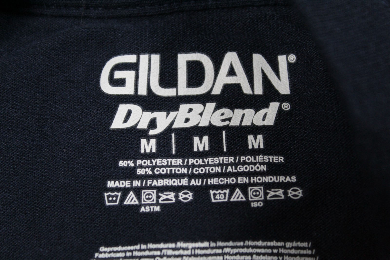 Gildan DryBlend TECHNOSOURCE T-Shirt Mens M Blue Logo Tee crew neck tee Regular