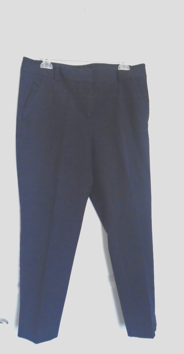 TALBOTS Dark Navy Cotton Polyester Blend Long Pants Size 12 Made in Jordan!