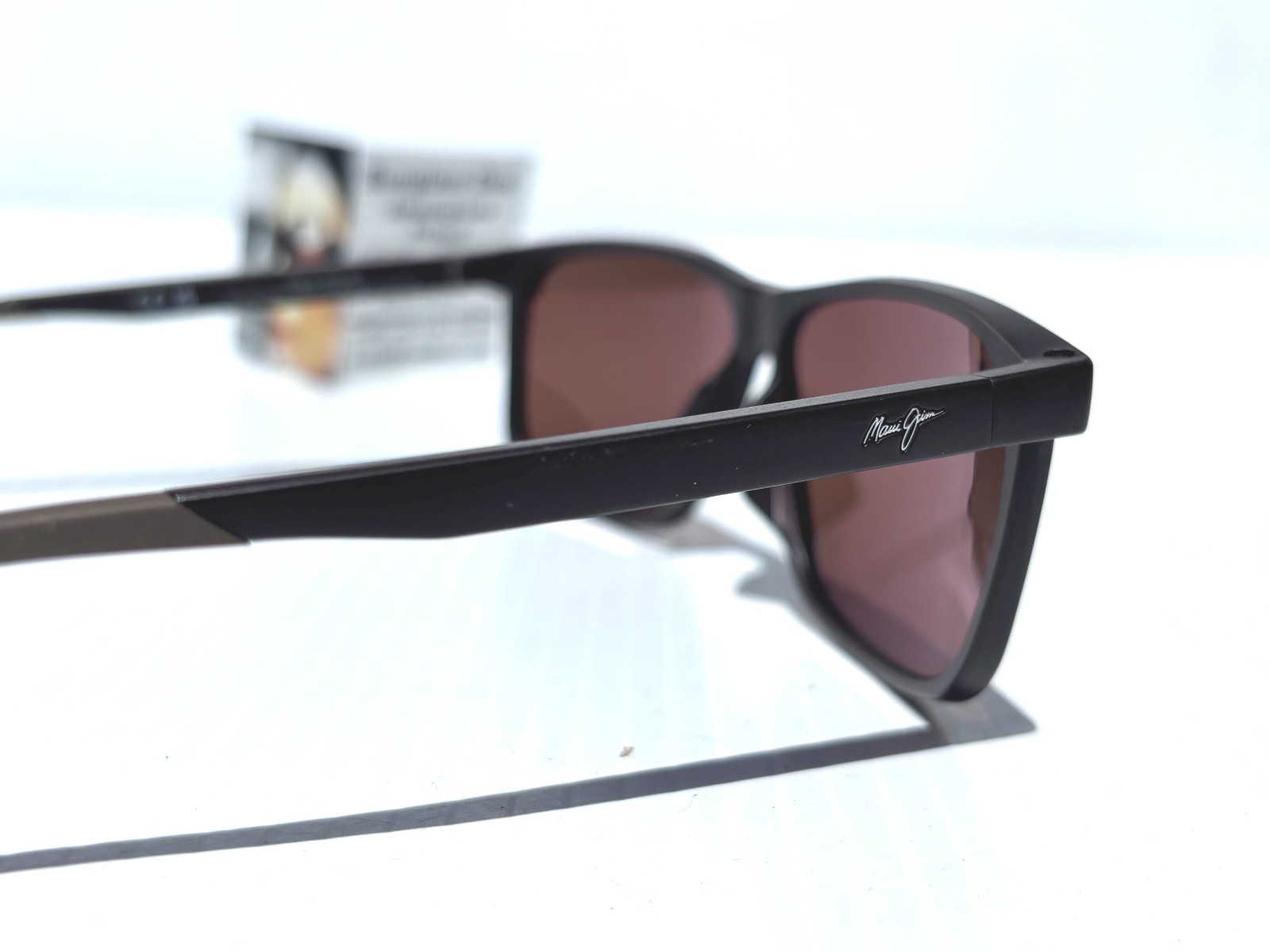 NEW Maui Jim PULAMA Matte Brown POLARIZED ST Bronze GLASS Sunglass H618-01