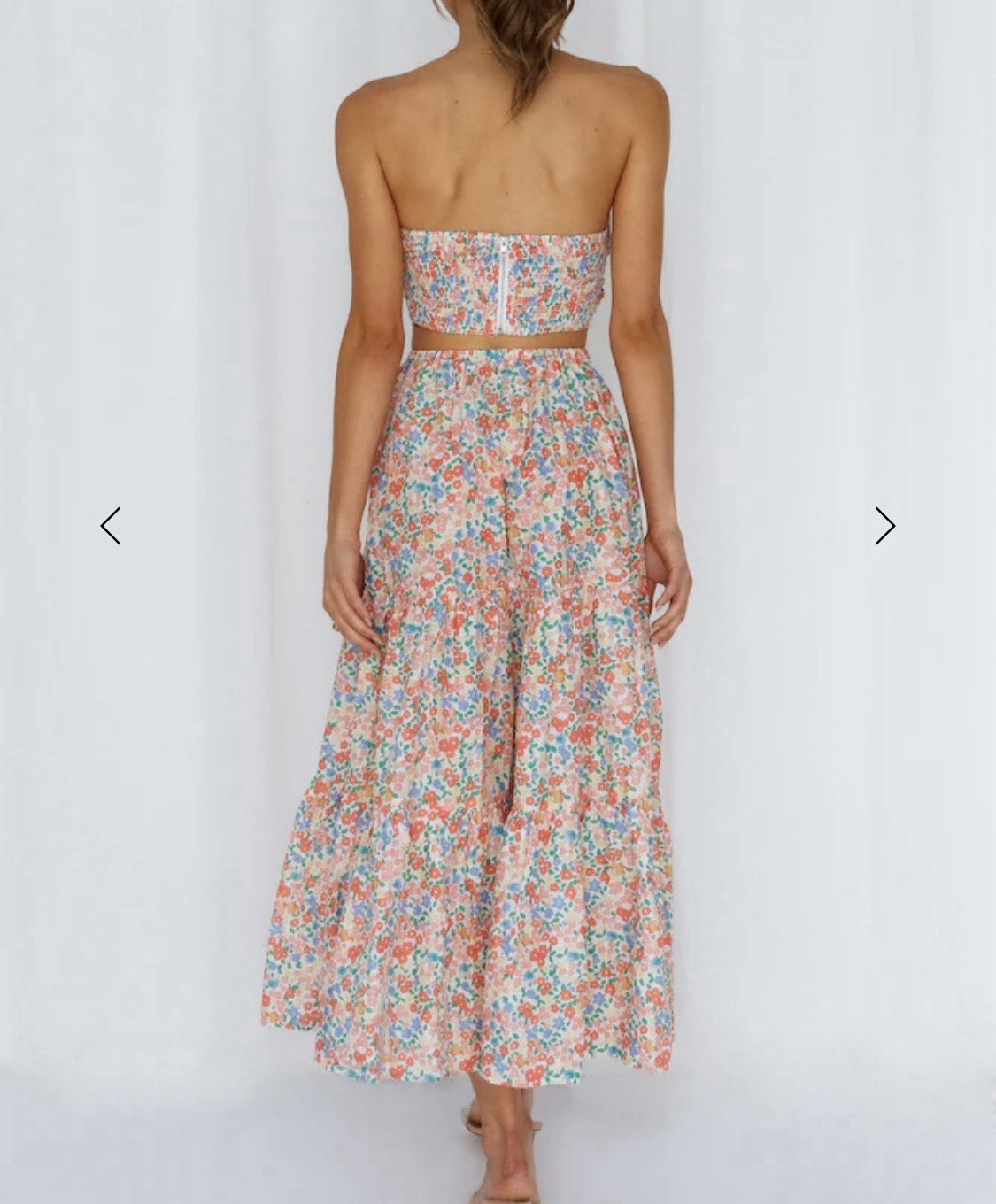 Hello Molly “So Particular” Floral Maxi Skirt Prairie Cottage Teddy Bear XS $85